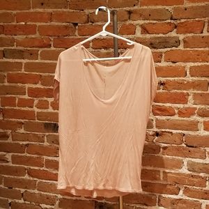 PROJECT SOCIAL T beige shirt thin sheer small